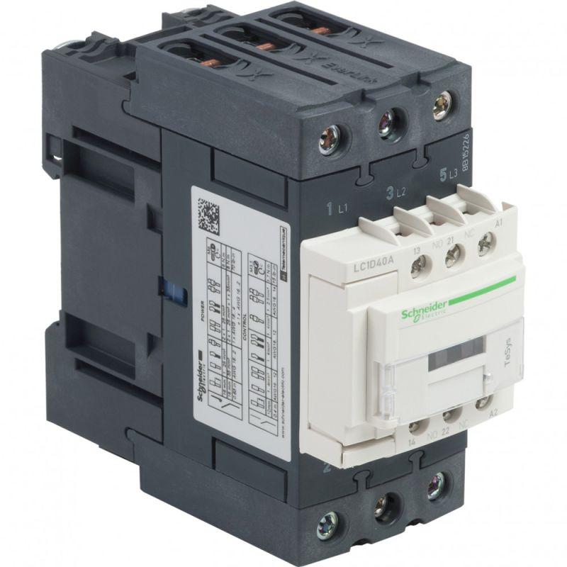 контактор everlink 3п 40а кат. 24в ac 1но+1нз ac-3 440в sche lc1d40ab7 от BTSprom.by