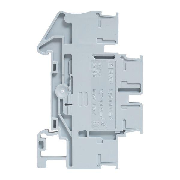  Колодка клеммная пружинная двухуровневая 2.5 Push-in сер. EKF PIT-2.5-double фото в каталоге от BTSprom.by
