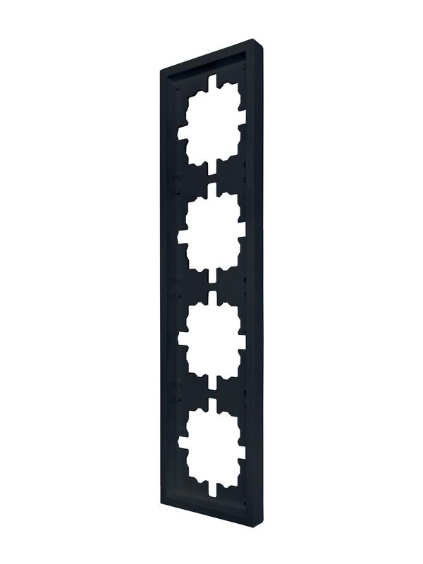  Рамка 4-мест. горизонт. ZIMA черн. бархат LEZARD 704-4200-149 фото в каталоге от BTSprom.by