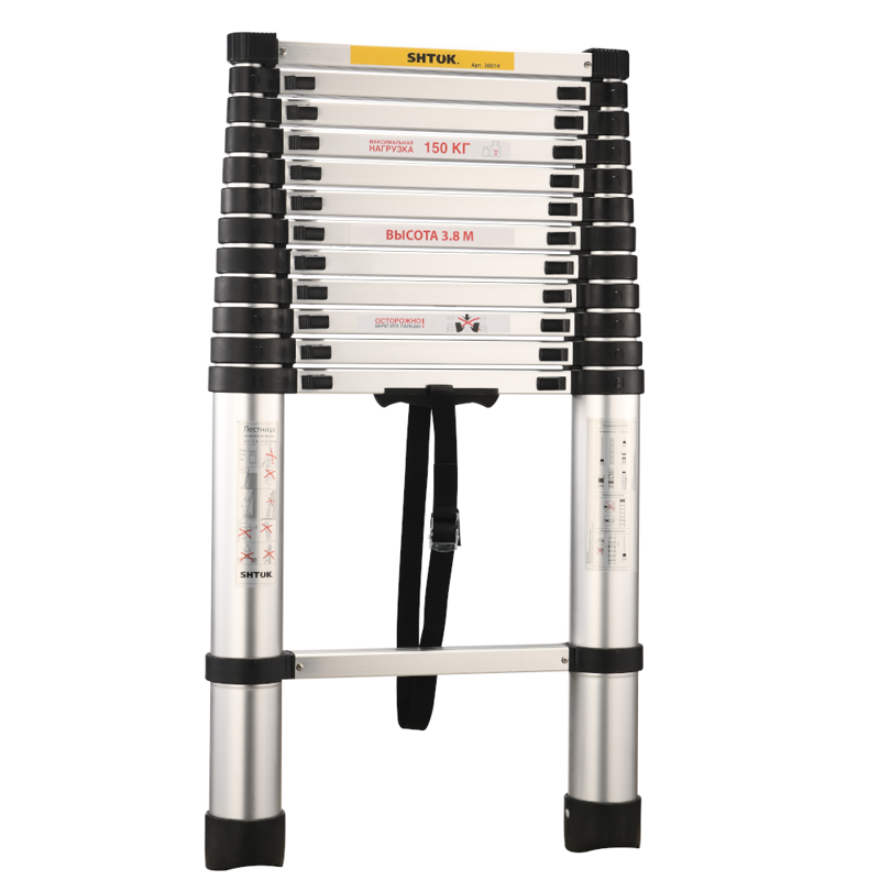 лестница телескопическая 3.8м (20014) shtok 376553 от BTSprom.by