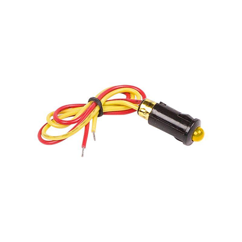индикатор малый d8 12в с проводом желт. led (wl-04) rexant 36-4713 от BTSprom.by
