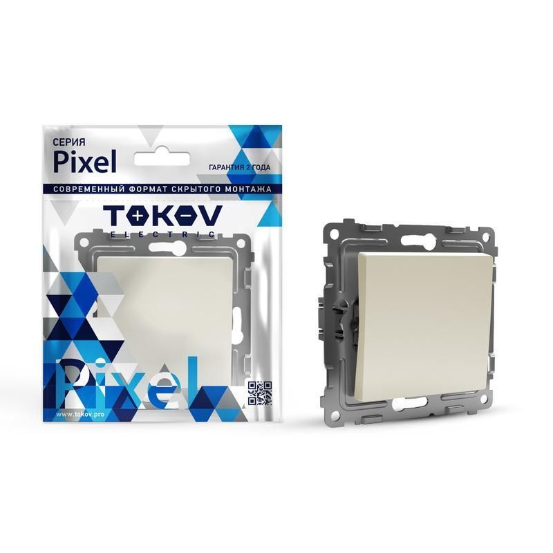 выключатель 1-кл. сп pixel 10а ip20 механизм беж. tokov electric tke-px-v1-c02 от BTSprom.by