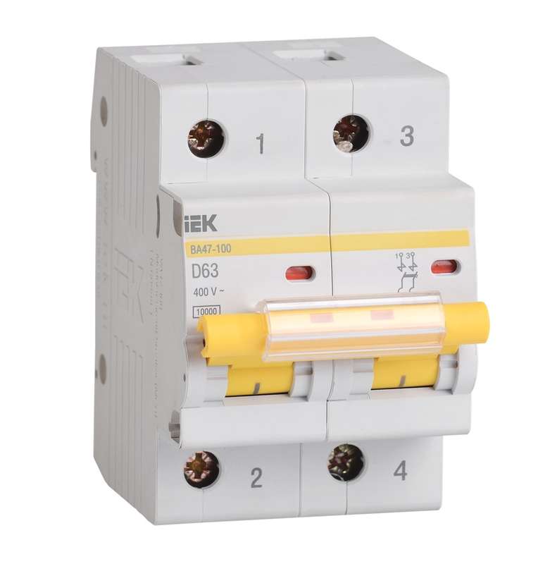 выключатель автоматический модульный 2п d 10а 10ка ва47-100 karat iek mva40-2-010-d от BTSprom.by
