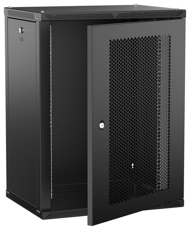 шкаф linea w 2.0 15u 600х450мм дверь перфорир. черн. itk lwr5-15u64-pf-2 от BTSprom.by