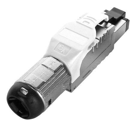 разъем полевой оконцовки rj-45 (8p8c) под витую пару для ож кабеля toolless кат. 6a экранир. накручивающийся хвостовик plue-8p8c-s-c6a-sh-wh бел. hyperline 403350 от BTSprom.by