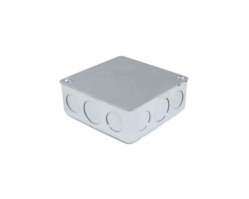 коробка стальная с предвырубленными отверстиями 100х100х40 ip30 гофроматик zeta30349 от BTSprom.by