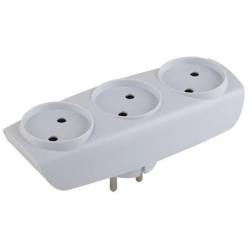 разветвитель 3-м без заземл. 16а ip20 sp-3-w бел. эра c0045527 от BTSprom.by