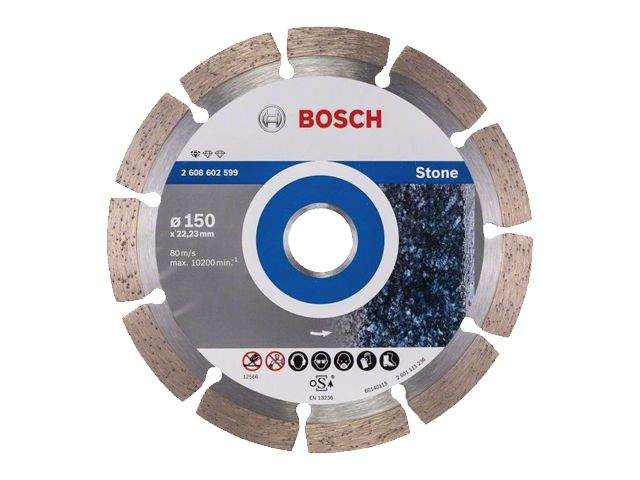 алмазный круг 150х22 мм по камню сегмент. standard for stone bosch (сухая резка) 2608602599 от BTSprom.by