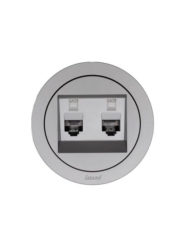  Розетка компьютерная 2-м СП OSEN кат.6 с модулем механизм сер. матов. LEZARD 743-7488-142 фото в каталоге от BTSprom.by