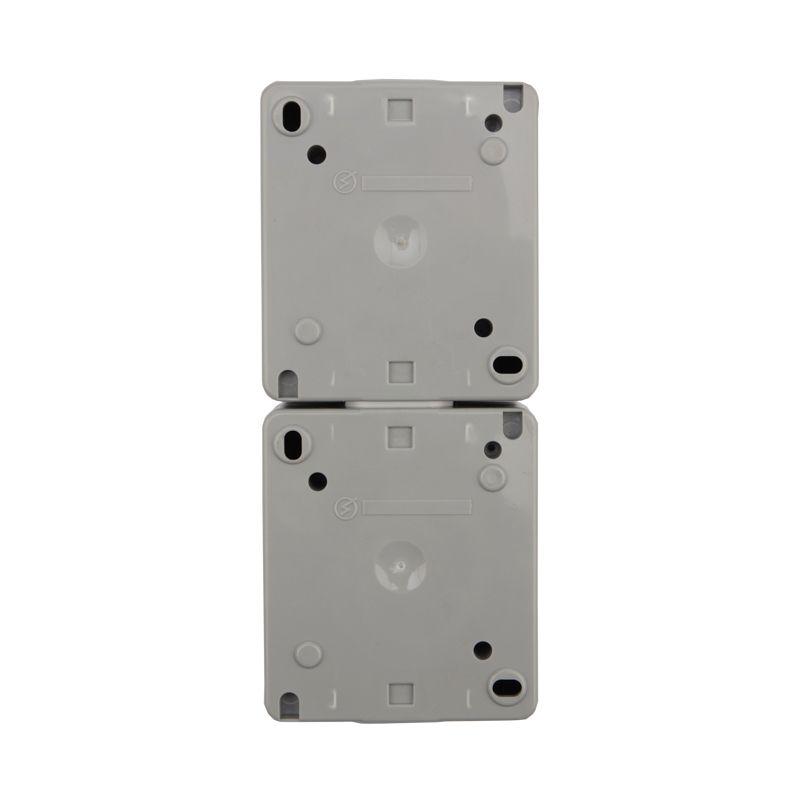  Блок ОП 2 розетки вертик. INDUSTRIAL с заземл. керамика IP54 сер. Kranz KR-78-0616 фото в каталоге от BTSprom.by