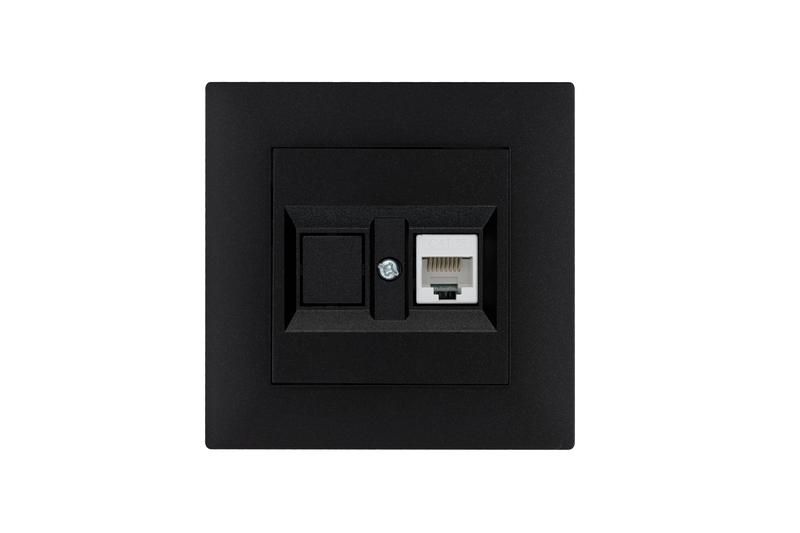 розетка компьютерная cat 5+гнездо karea rizz star чер. makel 88054035 от BTSprom.by