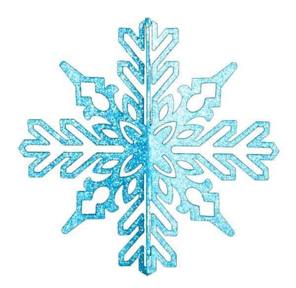 елочная фигура снежинка ажурная 3d, 23 см, цвет синий от BTSprom.by