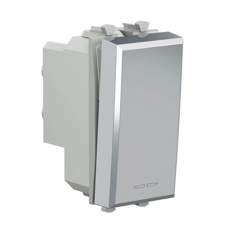  Выключатель модульный 1-кл. 2п 1мод. Avanti "Закаленная сталь" DKC 4404221 фото в каталоге от BTSprom.by