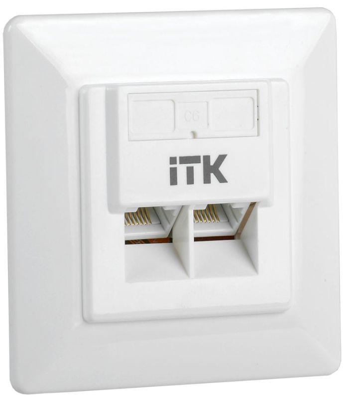розетка компьютерная 2-м сп rj45 кат.6 utp itk cs2-1c06u-2-1 от BTSprom.by