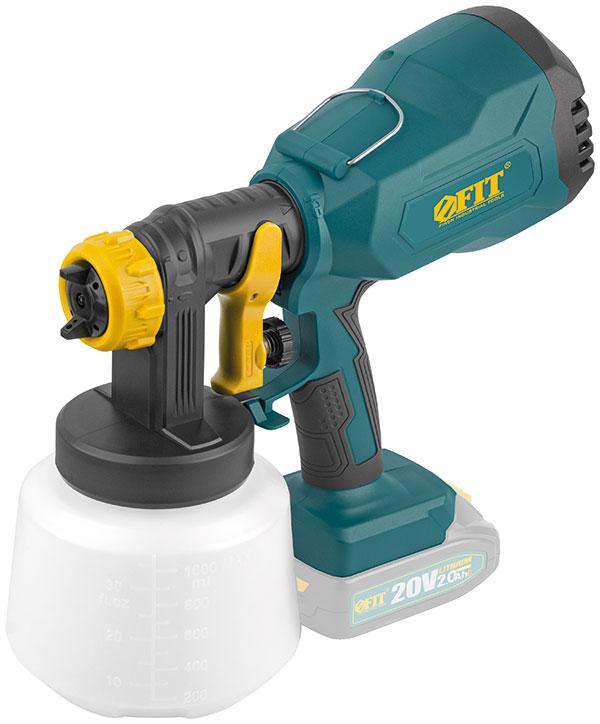 распылитель аккумуляторный 20в 1.8/2.5мм 1000мл 70din/сек 700мл/мин hvlp fit 79926 от BTSprom.by