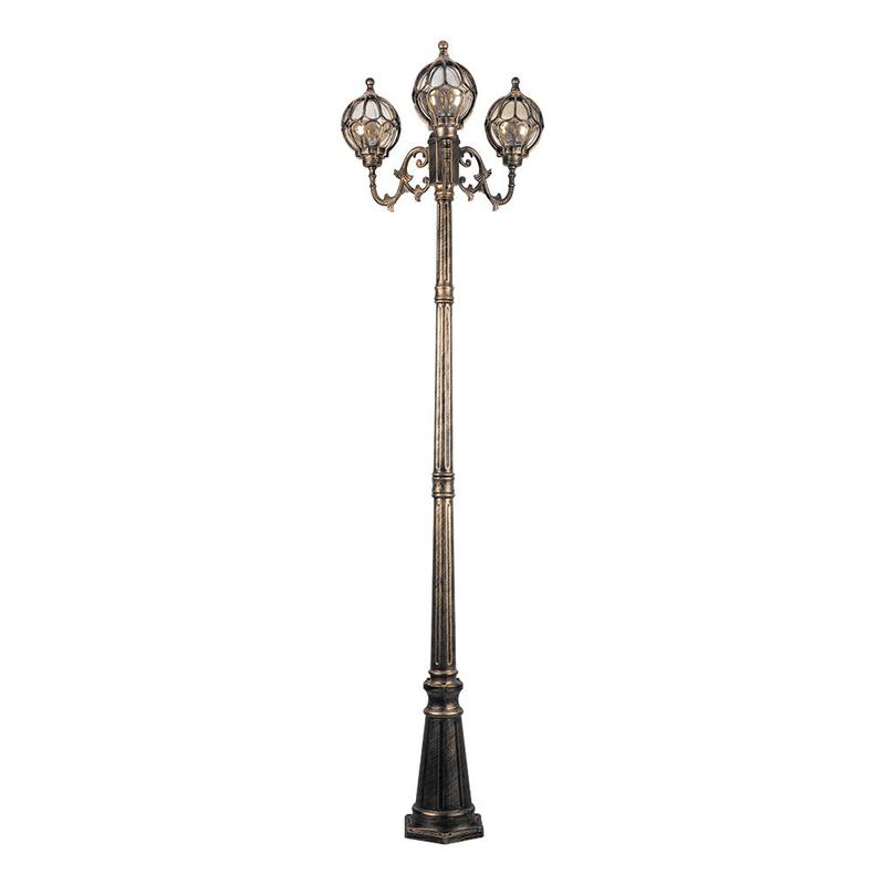 светильник садово-парковый 3х60вт 230в e27 черн. зол. ip44 pl3709 feron 11389 от BTSprom.by