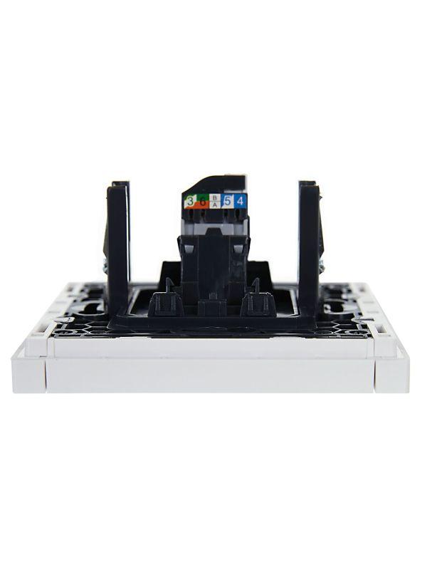  Розетка компьютерная RJ45 кат.5E FORTE&PIANO FP232 бел. IEK FP-K10-1-K01 фото в каталоге от BTSprom.by