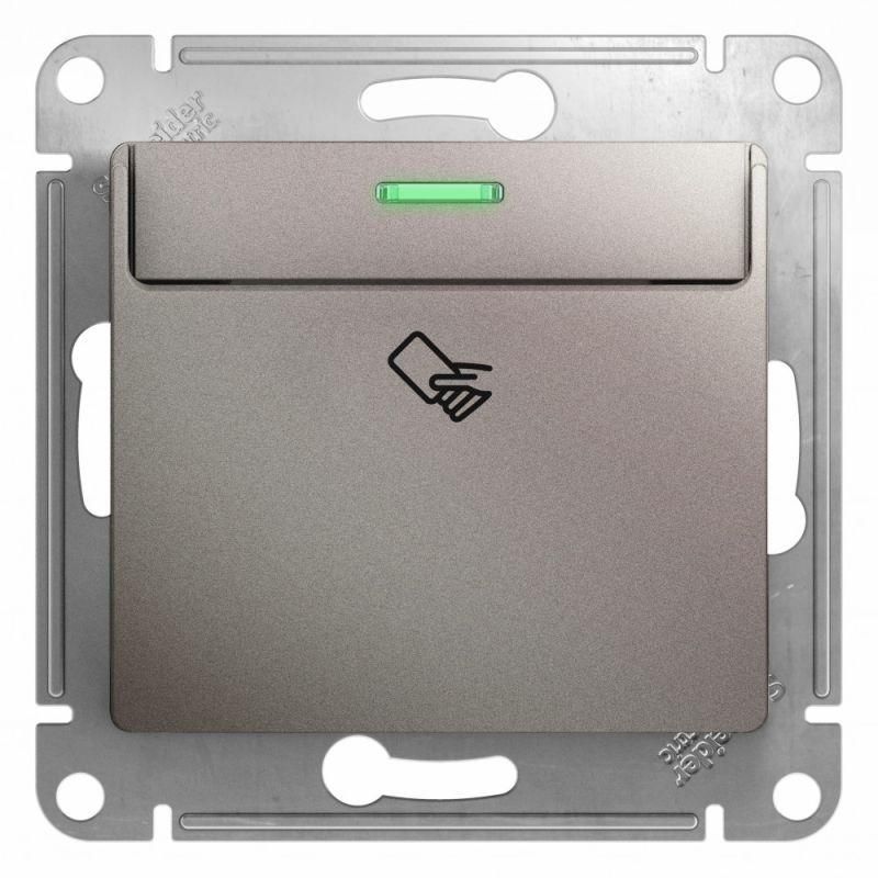 выключатель карточный 1-кл. glossa (сх. 6) 10ax механизм платина se gsl001269 от BTSprom.by