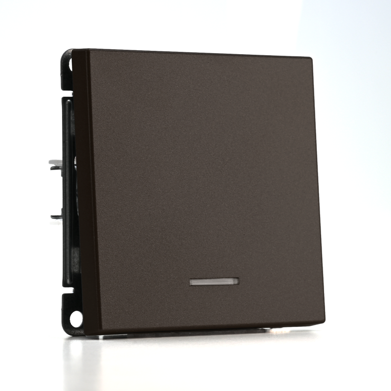 выключатель 1-кл. artgallery (сх. 1а) 10ax с подсветкой механизм мокко se gal000613 от BTSprom.by