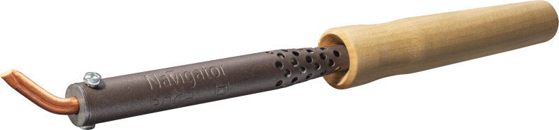паяльник 80 695 nse-pes01-100w-сi (дерево; клин изогнутый) navigator 80695 от BTSprom.by