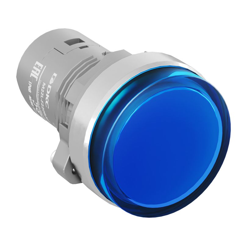 лампа сигнальная со встроенным диодом 220в алюм. кольцо зажим push-in син. dkc m22l-f220bau от BTSprom.by