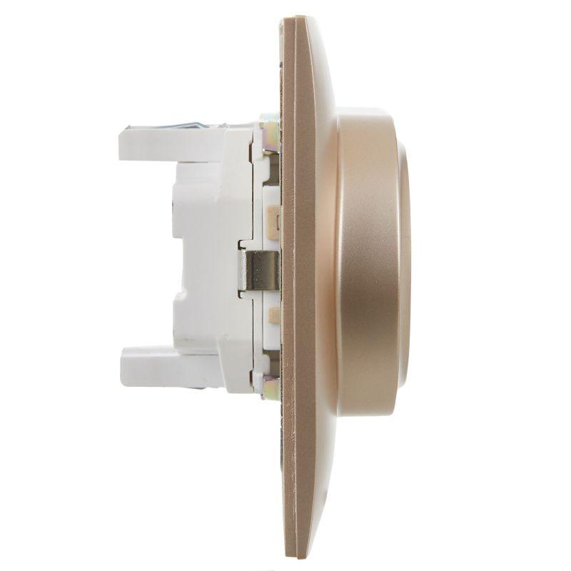  Розетка 2-м SKANDY 16А с заземл. защ. шторки в сборе SK-R07Sa песочн. IEK SK-R24-16-K98-F фото в каталоге от BTSprom.by