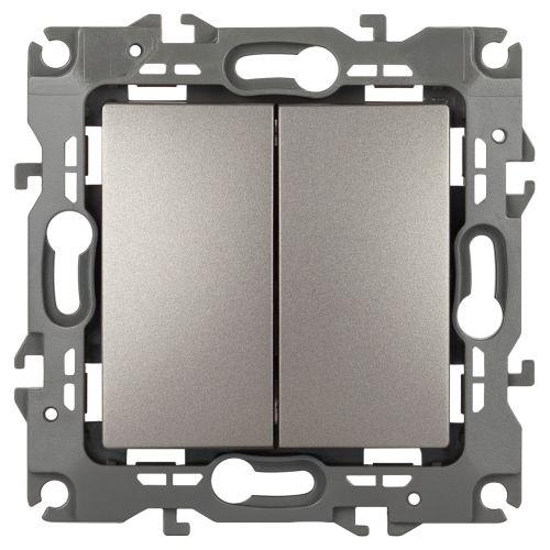 переключатель 2-кл. эра12 12-1106-16 250в 10ах титан эра б0065695 от BTSprom.by