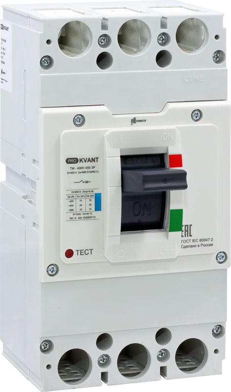 выключатель автоматический pro.kvant tm-400h 3p 315а 70ка в литом корпусе с термомагнит. расцеп. контактор kv0000111 от BTSprom.by
