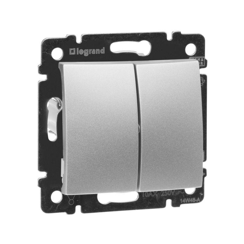 выключатель 2-кл. сп valena 10а ip31 250в механизм алюм. iek 770105 от BTSprom.by