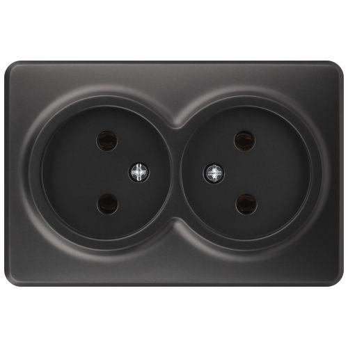 розетка 1-м оп эксперт 11-2202-05 16а ip20 250в 2х2p антрацит эра б0062997 от BTSprom.by