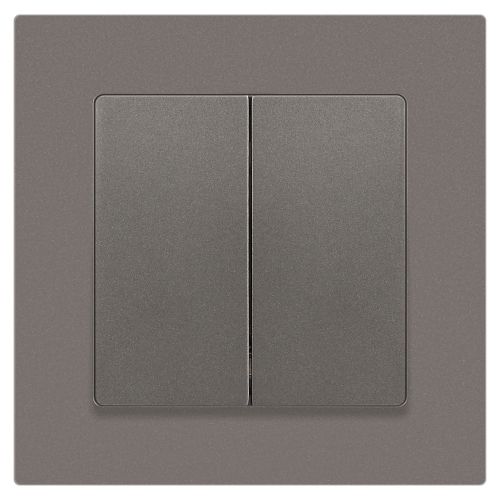  Выключатель 2-кл. СП Accent 6-104-09 10А IP20 250В AL/CU титан Intro Б0063499 фото в каталоге от BTSprom.by