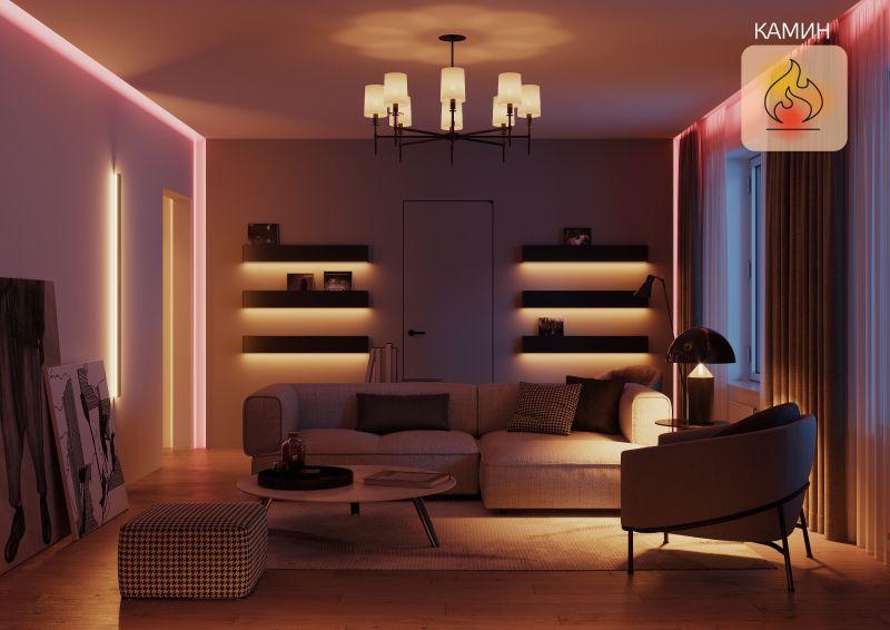 Лампа светодиодная умная Smart Home 5Вт свеча 2700-6500К E14 470лм RGBW + измен. цветов. темпер.+ диммир. управление по Wi-Fi GAUSS 1190112 фото в каталоге от BTSprom.by