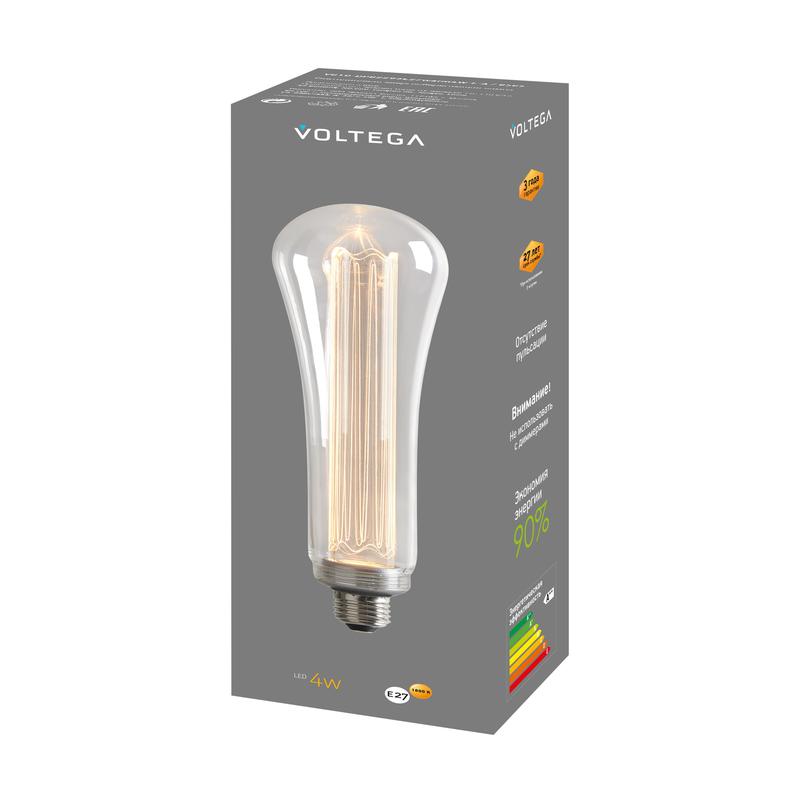 Лампа светодиодная филаментная Loft 271 DP82293 4Вт 1800К E27 Voltega 8565 фото в каталоге от BTSprom.by