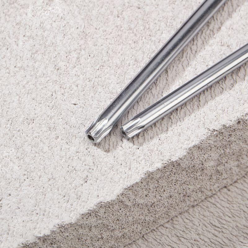  Набор ключей имбусовых Tamper-Torx 9шт ТТ10-ТТ50 закаленные удлиненные никель Kranz KR-12-5221 фото в каталоге от BTSprom.by