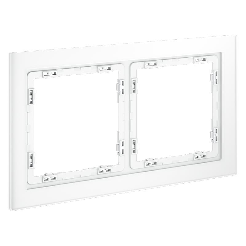  Рамка 2-м S70 стеклян. бел. матов. Voltum VLS110202 фото в каталоге от BTSprom.by