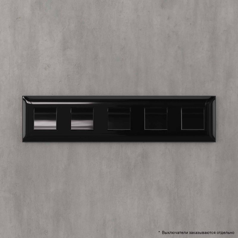  Рамка 5-м 10мод. Avanti "Черный квадрат" DKC 4402900 фото в каталоге от BTSprom.by