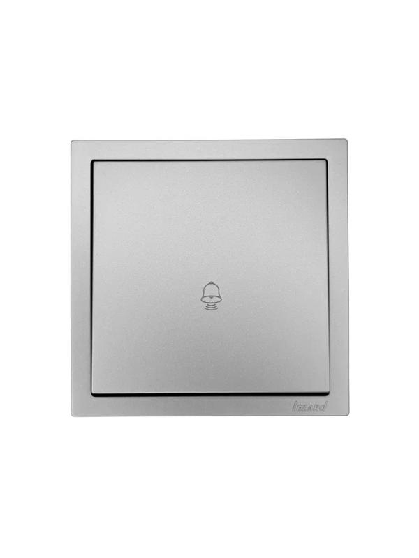  Кнопка звонка СП ZIMA IP20 безвинт. зажим сер. матов. LEZARD 704-7488-103QC фото в каталоге от BTSprom.by