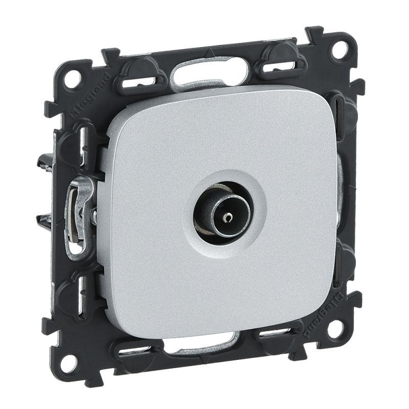 розетка телевизионная tv 1-м valena allure 0-2400мгц с топологией "звезда" с лицев. панелью механизм алюм. leg 753951 от BTSprom.by