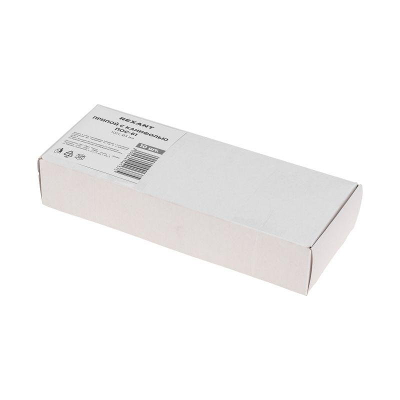  Припой с канифолью ПОС-61 100г d3мм (олово 61% свинец 39%) катушка Rexant 09-3174 фото в каталоге от BTSprom.by