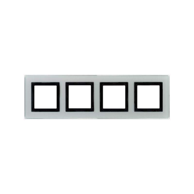 рамка 4-м 8мод. avanti натуральн. стекло свет. сер. dkc 4404828 от BTSprom.by