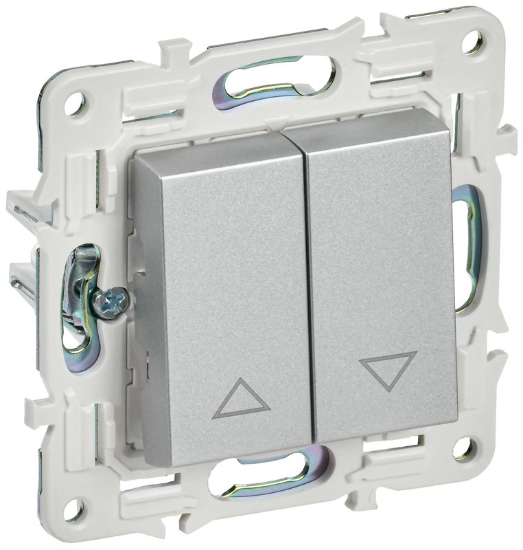 выключатель жалюзи skandy 10а sk-v12s серебр. iek sk-v15-0-10-k23 от BTSprom.by