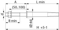 штырь для траверсы h=354 круглые шайбы ensto sot24r от BTSprom.by