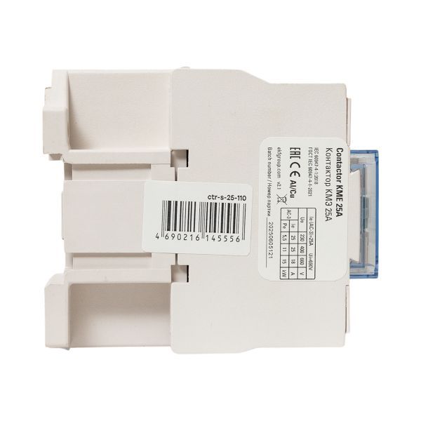  Контактор КМЭ 25А кат. 110В AC 1НЗ PROxima EKF ctr-s-25-110-nc фото в каталоге от BTSprom.by