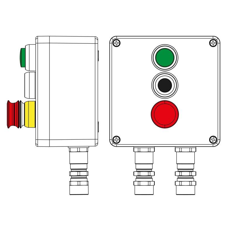пост управления взрывозащ. из полиэстера cpe-p-03-(1xlr(250)-p1g(11)-1xp3e(11))-2xka2mhk(c)1ex d e iic т5 gb / ex tb iiict95град.c db ip66/кз dkc 2231.051.22.11l от BTSprom.by