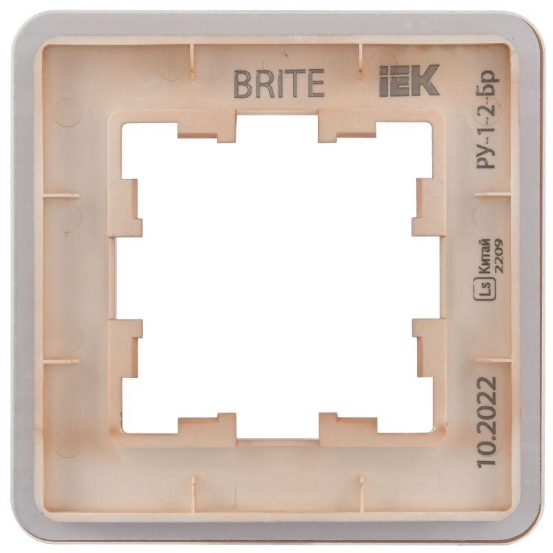  Рамка 1-м BRITE РУ-1-2-Бр стекло дым. RE IEK BR-M12-G-41-K97 фото в каталоге от BTSprom.by