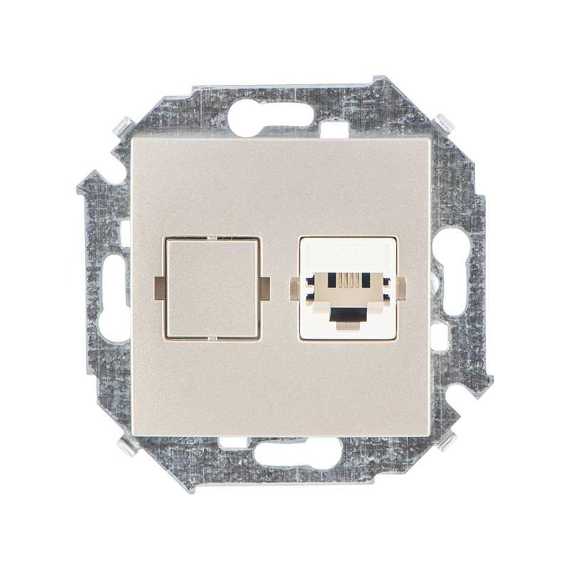 розетка телефонная сп simon 15 rj11 винтов. зажимы механизм шампань simon 1591480-034 от BTSprom.by