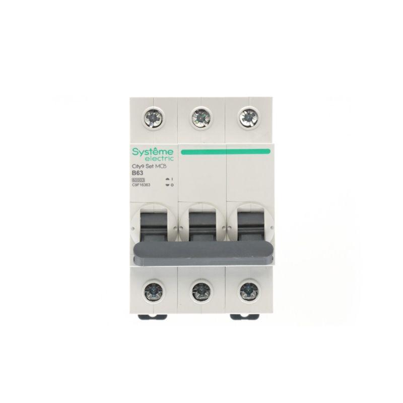  Выключатель автоматический 3п City9 Set (АВ) B 63А 6кА 400В SE C9F16363 фото в каталоге от BTSprom.by