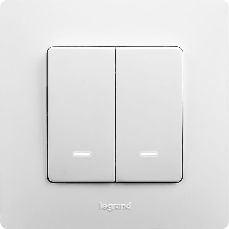  Выключатель 2-кл. СП Etika 10А IP20 250В 10AX с подсветкой/индикацией безвинтов. зажимы механизм бел. IEK 672204 фото в каталоге от BTSprom.by