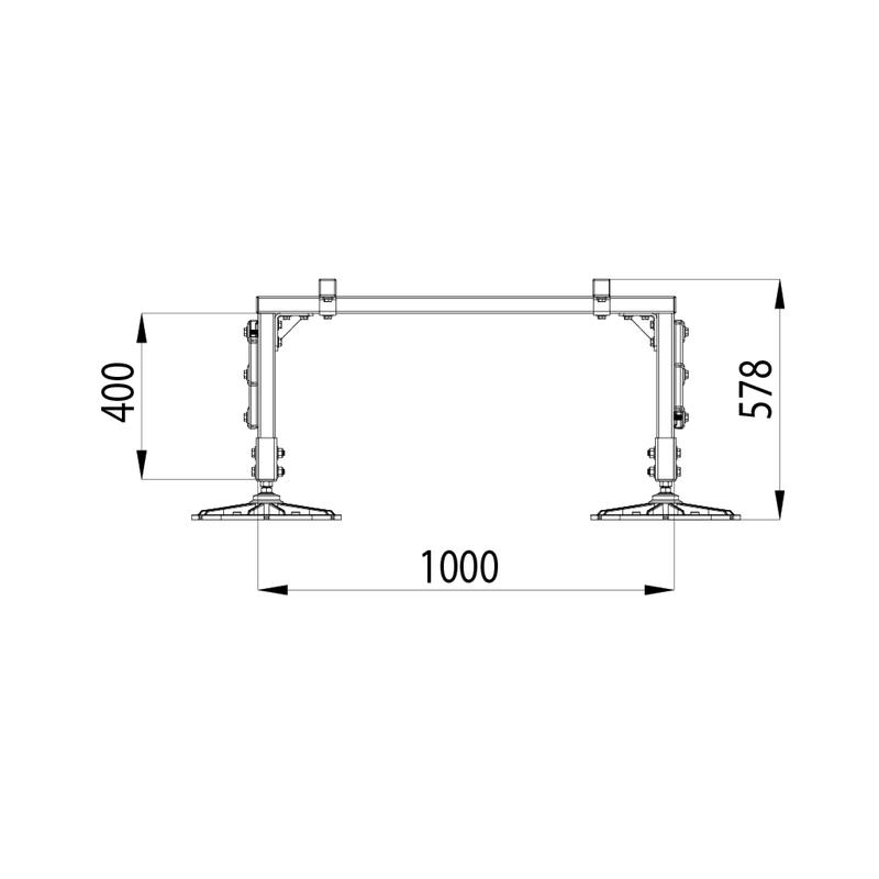  Конструкция опорная для установки оборудования TECHNORAPTOR FOOT 1000х2000 тип 2 HD КМ TR0211 фото в каталоге от BTSprom.by