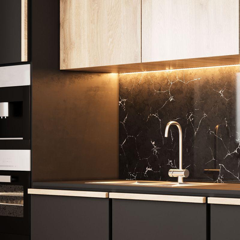  Лента светодиодная Black 2835/120-SMD 8Вт/м 3000К тепл. бел. IP67 200лм/м 220В гибкий НЕОН 8х16мм (уп.50м) GAUSS 311000108 фото в каталоге от BTSprom.by